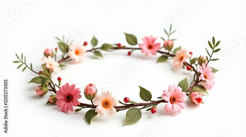 Flower crown vine on white background
