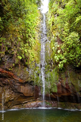 25 Fontes waterfall at the end of Levada das 25 Fontes trail photo