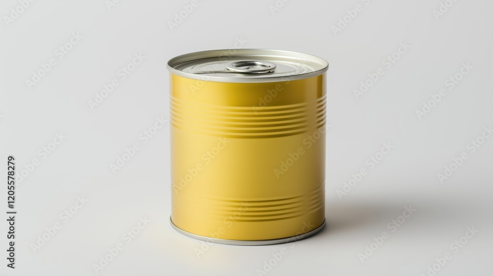 Closed Tin Can Isolated on a White Background Closed Tin Can Isolated on a White Background