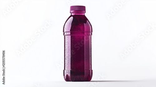 Wallpaper Mural Purple Sports Drink Bottle with Water Droplets Isolated on White Torontodigital.ca