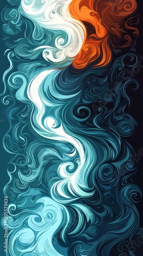 Stylized Smoke Effect Representing Hot and Cold Air Dynamics