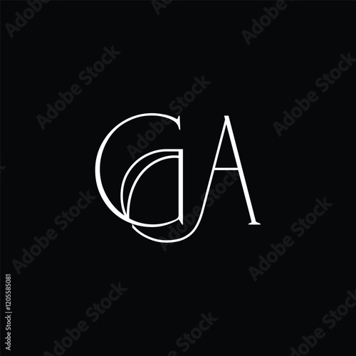 Initial letter GA logo design