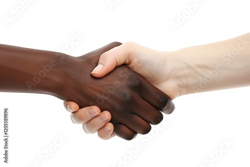 Wallpaper Mural Diverse Hands Engaging in Unity Through a Symbolic Handshake on White Background Torontodigital.ca