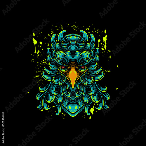  ornamental bird eagle artwork illustration