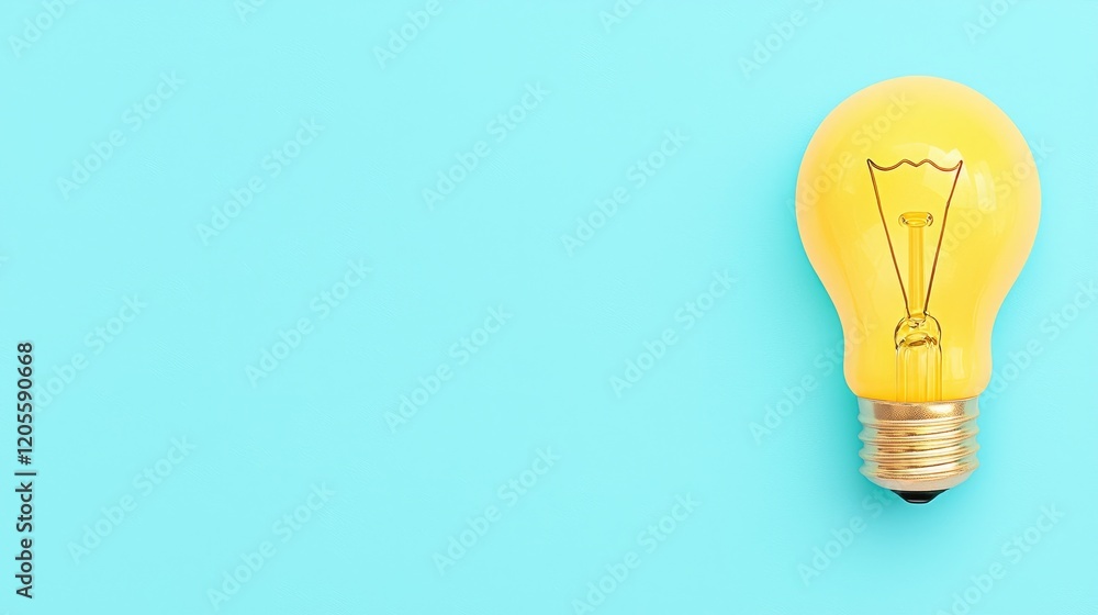 Light bulb on a blue background for innovation and creativity themes. Light bulb on a blue background for innovation and creativity themes.