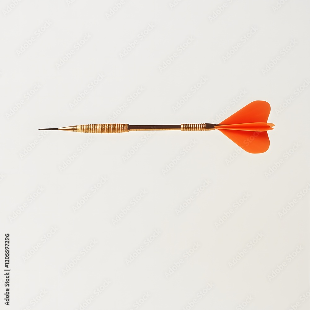 A dart thrown from a distance towards the dartboard A dart thrown from a distance towards the dartboard