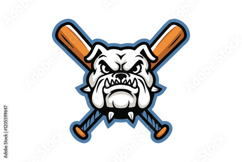 Bulldog Baseball Mascot logo vector