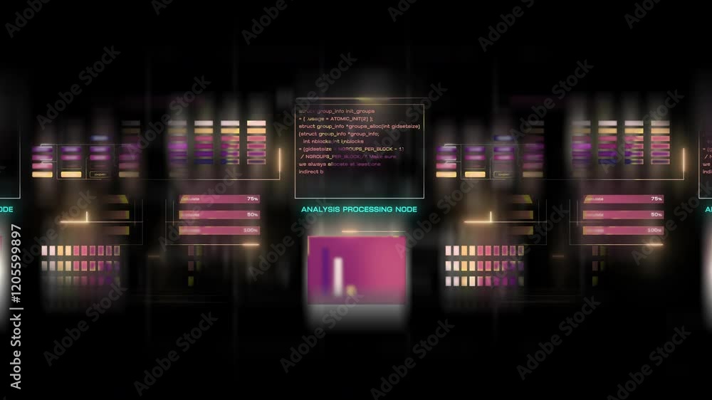 4K display background featuring digital data code and HUD elements, perfect for text titles and horizontal layouts. Thoughtful color design enhances mood, tone, and a futuristic aesthetic. 4K display background featuring digital data code and HUD elements, perfect for text titles and horizontal layouts. Thoughtful color design enhances mood, tone, and a futuristic aesthetic.