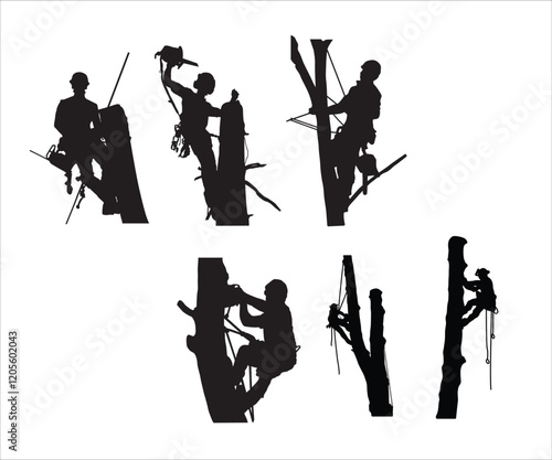 Tree Services Vector, Tree Arborist SVG, Tree Climbing Png, Tree Cutter Climbing, Tree Trimming SVG, Tree service logo, Tree service silhouette