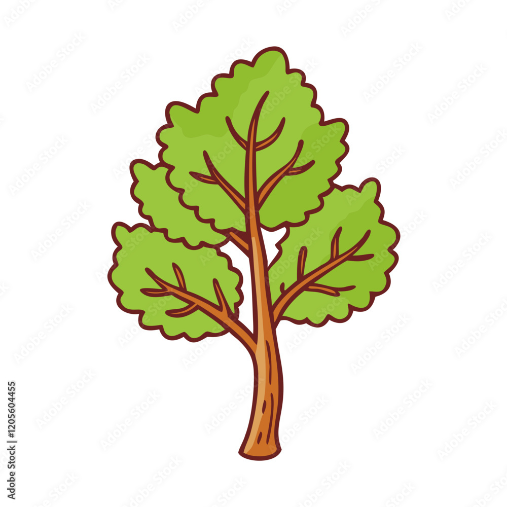 Vector cartoon tree with green leaves and brown trunk, A vibrant vector illustration of a tree with green leaves and a brown trunk, offering a fresh, natural look.
Vector cartoon tree with green leaves and brown trunk, A vibrant vector illustration of a tree with green leaves and a brown trunk, offering a fresh, natural look.
