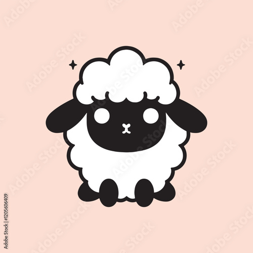 Cotton ball Sheep Vector Design