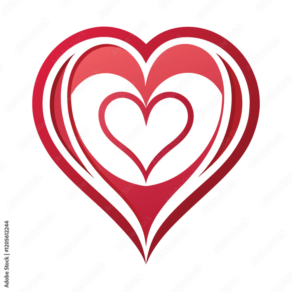 a unique romantic heart in multi-layered tone and multi color outlines love heart logo design with a blend of modern elegance and romantic charm, enhance the festive feel. a unique romantic heart in multi-layered tone and multi color outlines love heart logo design with a blend of modern elegance and romantic charm, enhance the festive feel.