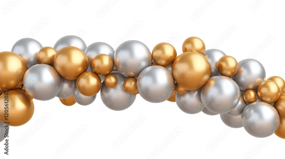 Metallic Balloon Arc in Gold and Silver,Luxurious Backdrop Metallic Balloon Arc in Gold and Silver,Luxurious Backdrop
