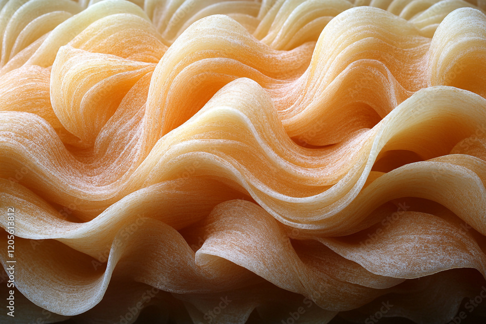 Abstract Waves Of Delicate Orange Layered Food Abstract Waves Of Delicate Orange Layered Food