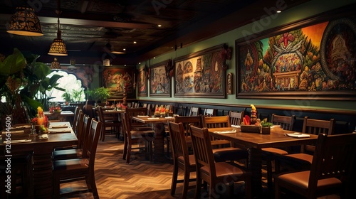 A photo of a Thai restaurant interior