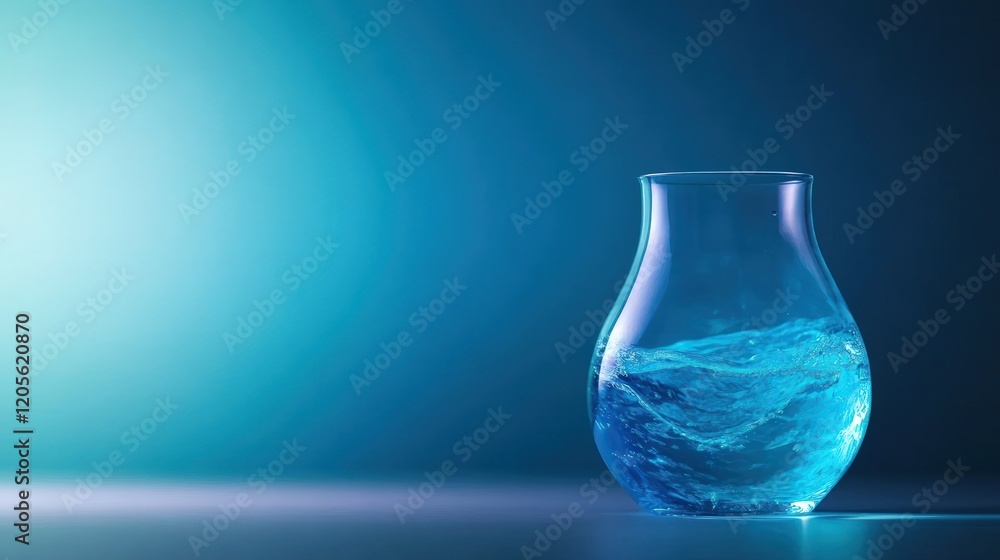 Tranquil Blue: A Glass of Serene Waters Tranquil Blue: A Glass of Serene Waters