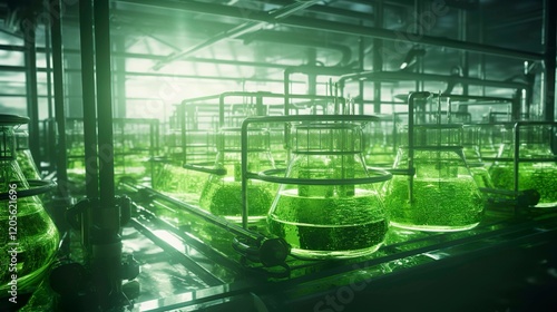 A photo of an algae farm producing biofuels. photo