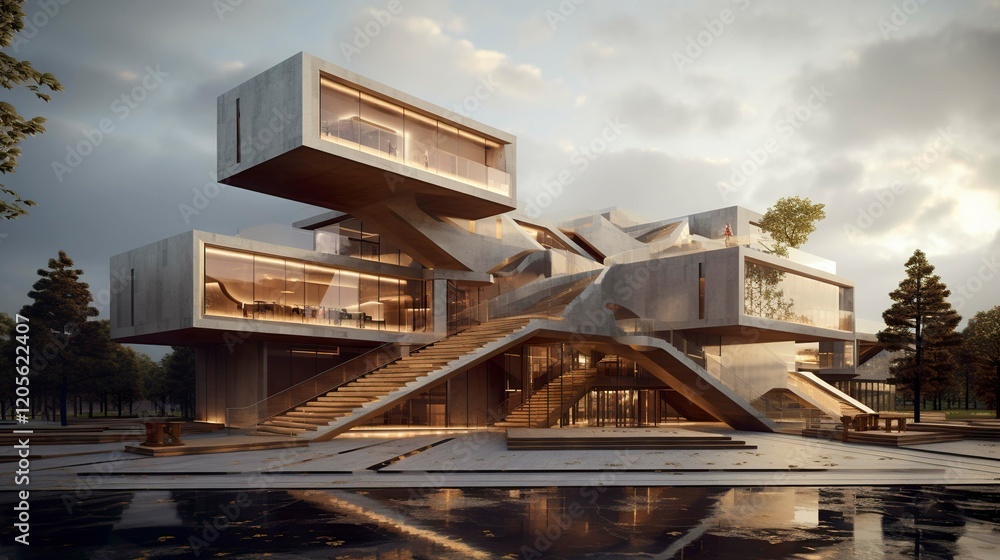 A photo of an architectural design competition entry. A photo of an architectural design competition entry.