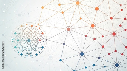 Interconnected Networks Illustrate Data Flow Dynamics