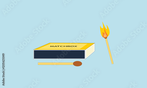 Matchbox vector illustration