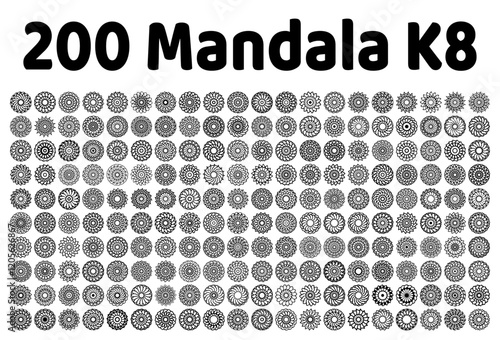 various mandala collections - 200 set yoga pattern