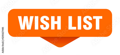 wish list sticker. wish list sign on transparent background