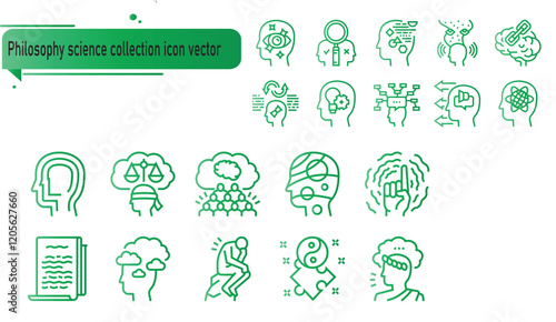 Philosophy science collection icon vector