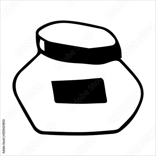 illustration of a jam jar. treats for the festive festivities.
