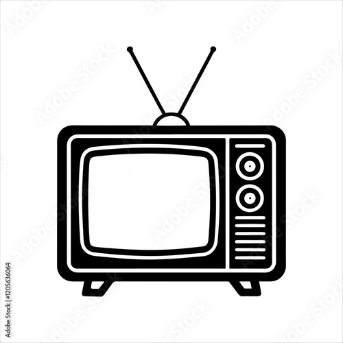 television silhouette vector, tv icon symbol