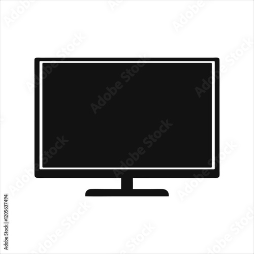 television silhouette vector, tv icon symbol