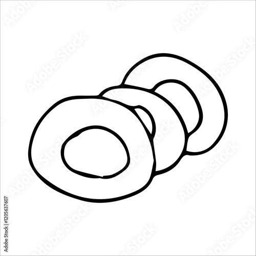 Doodle illustration of food for the bagel holiday.