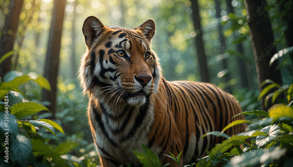 Fototapeta premium Wildlife photography of a tiger in a forest