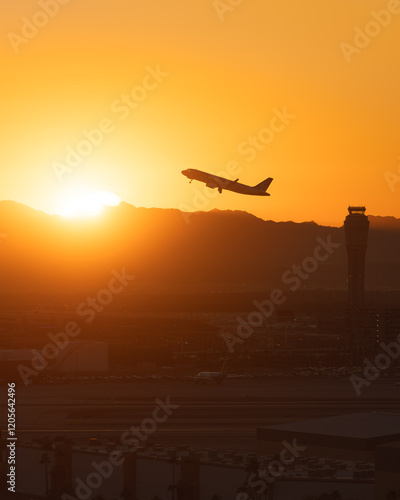 Harry Reid Airport Las Vegas at Sunrise