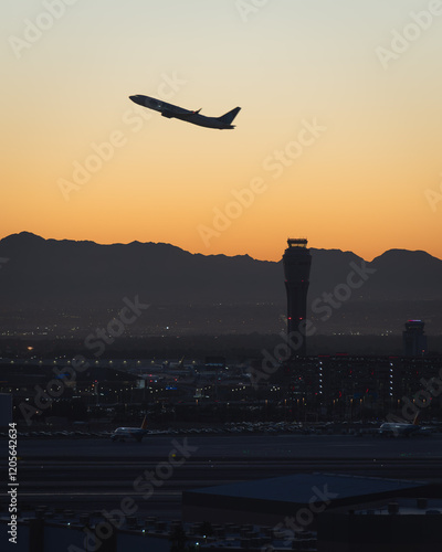 Harry Reid Airport Las Vegas at Sunrise