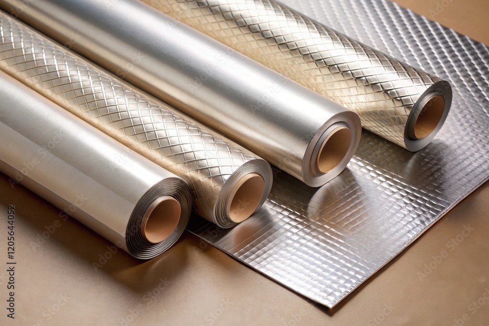 Rolled metallic sheeting in various textures and finishes for industrial applications Rolled metallic sheeting in various textures and finishes for industrial applications