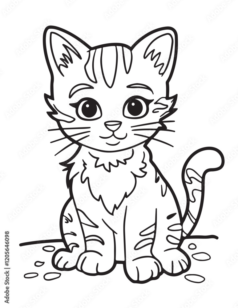 cat line art coloring page
cat line art coloring page