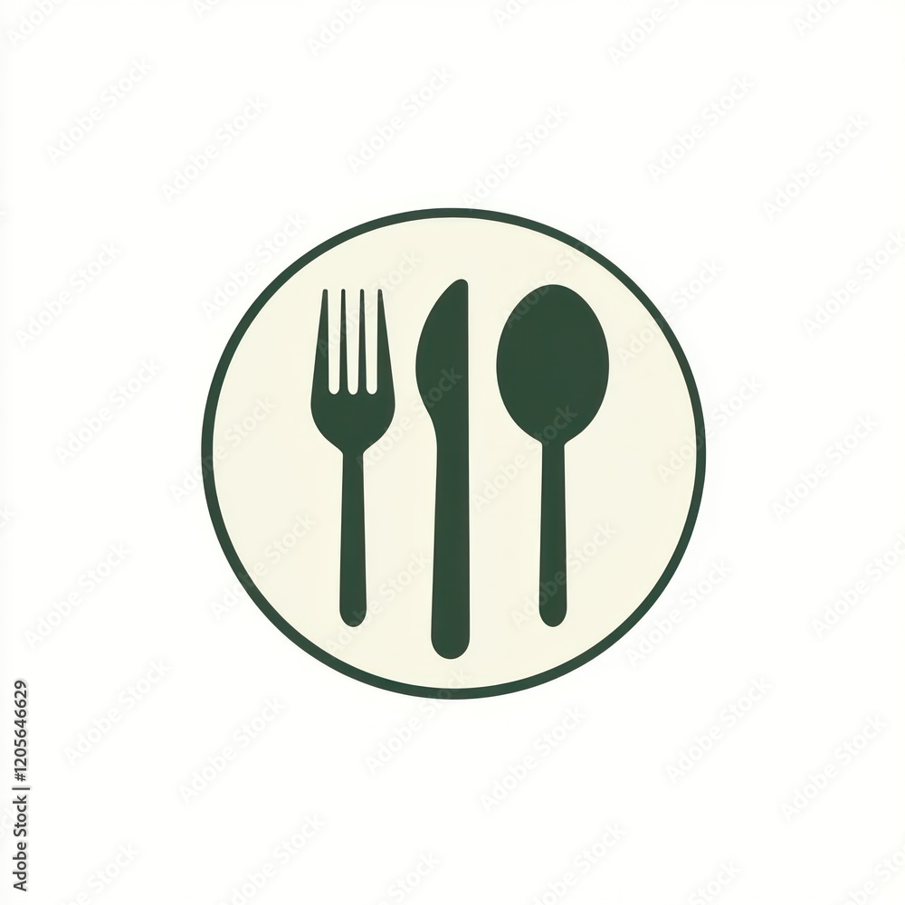 Restaurant cutlery set, simple icon, food service, dining Restaurant cutlery set, simple icon, food service, dining