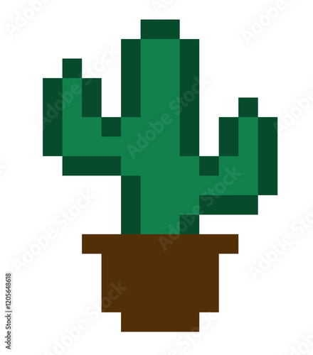pixel cactus 8bit icon