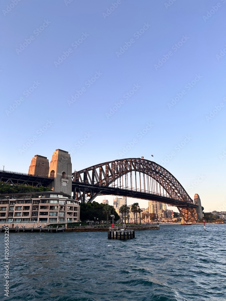 Naklejka premium Sydney, Australia largest city, is famed for its iconic Opera House, Harbour Bridge, stunning beaches like Bondi, vibrant culture, world-class dining, and the historic Rocks area.