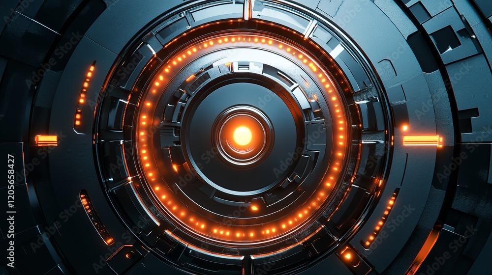 Obraz premium Abstract metallic texture and science and technology