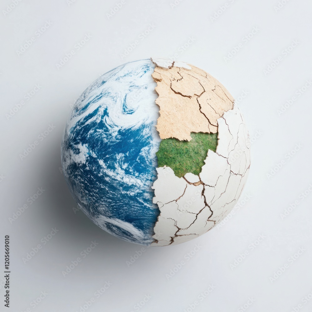 Global environmental crisis nature's fragile balance earth conceptual art minimalist setting aerial perspective climate change awareness Global environmental crisis nature's fragile balance earth conceptual art minimalist setting aerial perspective climate change awareness