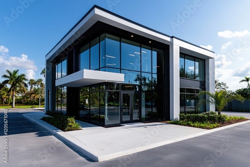 Wallpaper Mural Modern Architectural Design: Sleek Office Building in Sunny Locale Torontodigital.ca