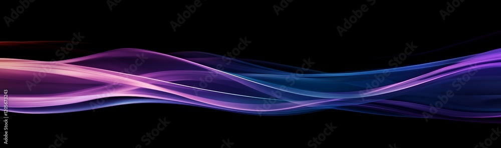 Abstract colorful smoke wave on black background. Abstract colorful smoke wave on black background.