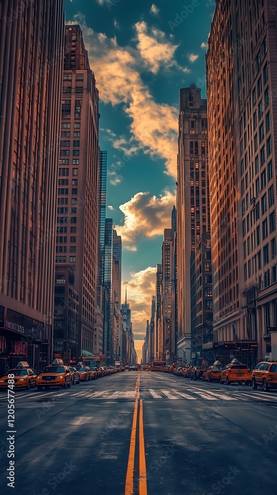 Fototapeta premium Cozy Urban Living Room New York Style