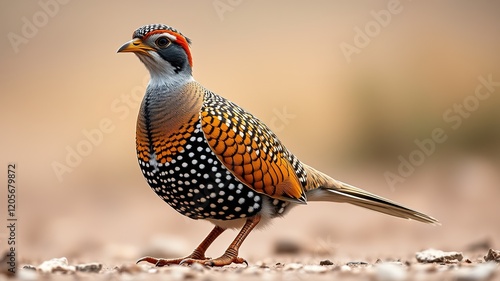 Colorful Chukar Partridge, Detailed Wildlife Photography, High Resolution photo