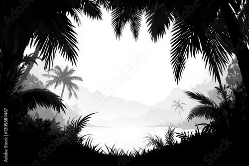 Black And White Cartoon Bac...