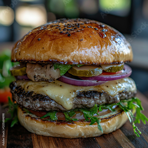 Cheese Burger Isolated