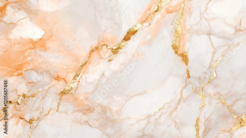 Soft orange marble texture with flowing gold veins, creating an elegant surface
