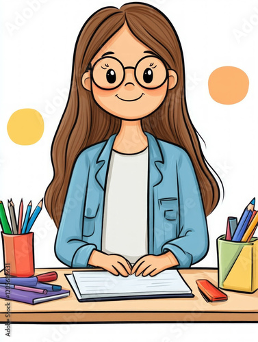 Woman Teacher Cartoon