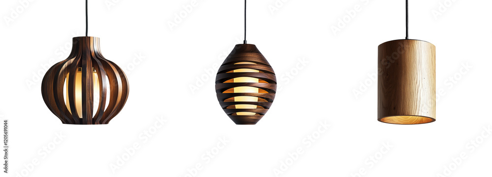 Stylish Pendant Lamps on Transparent Background Stylish Pendant Lamps on Transparent Background